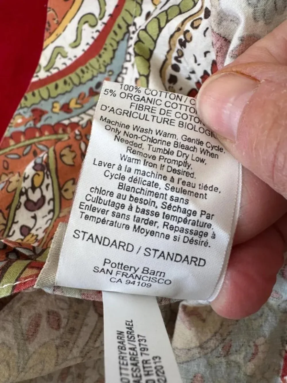 Pottery Barn pair standard